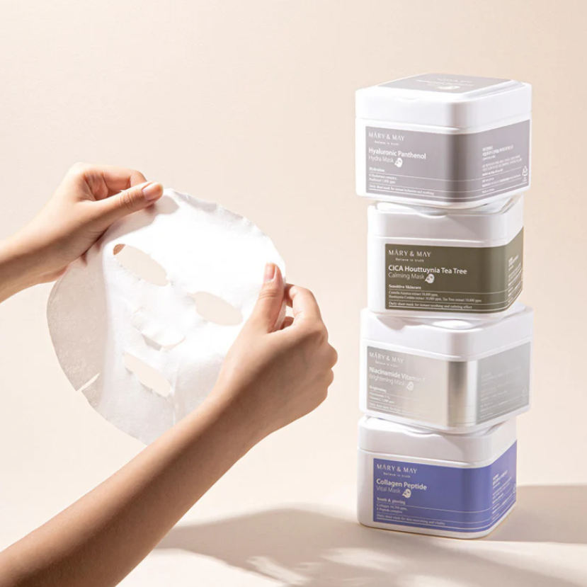 Mary & May - Hyaluronic Panthenol Hydra Mask Sheets (30 Folhas)