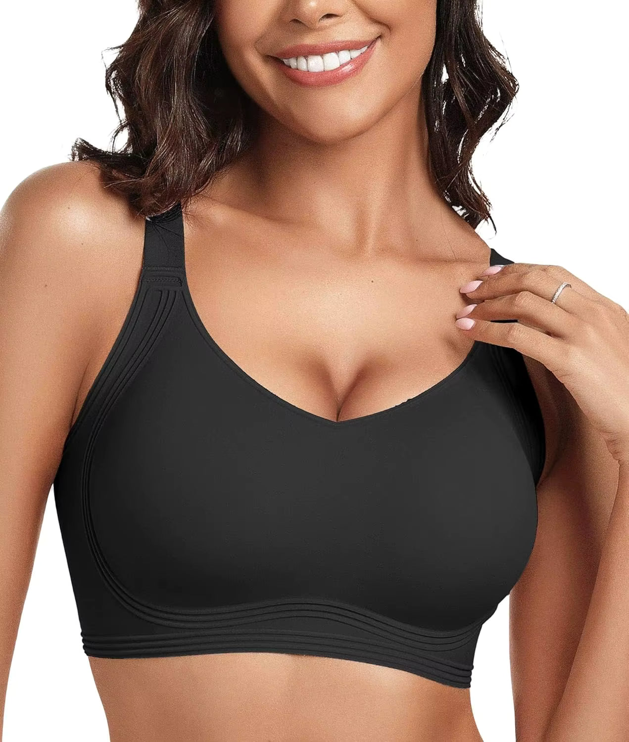 SEAMLESS JELLY BRA FULL COVERAGE PUSH UP NO UNDERWIRE BRA - LUNA