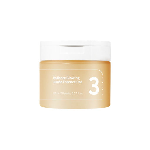 Numbuzin - No.3 Radiance Glowing Jumbo Essence Pad (150ml/70 Pads)